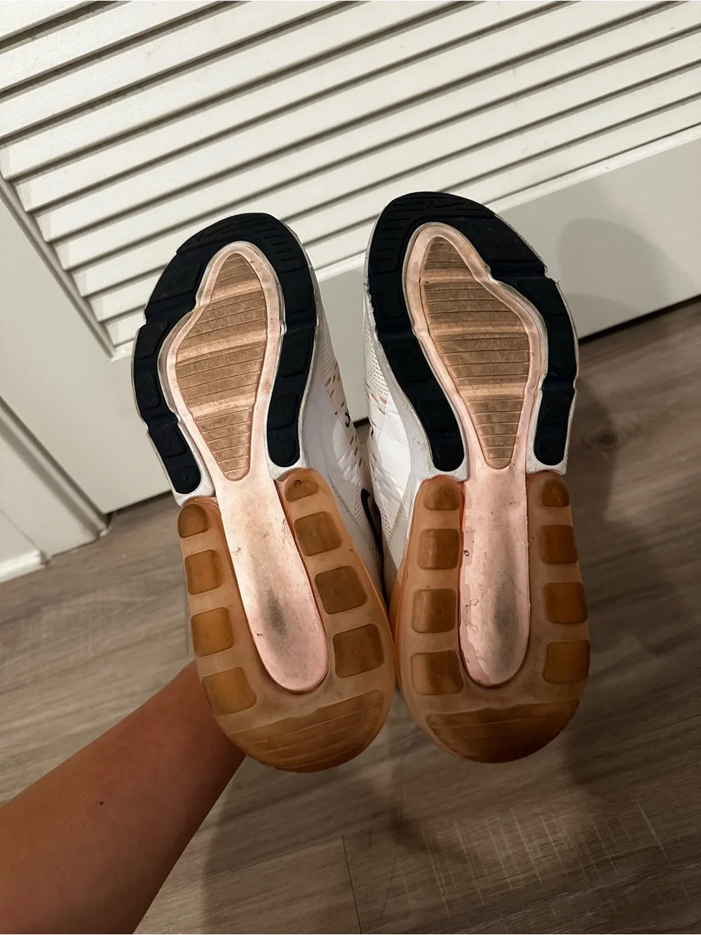 Nike Air Max 270 Sneakers in White and Peach